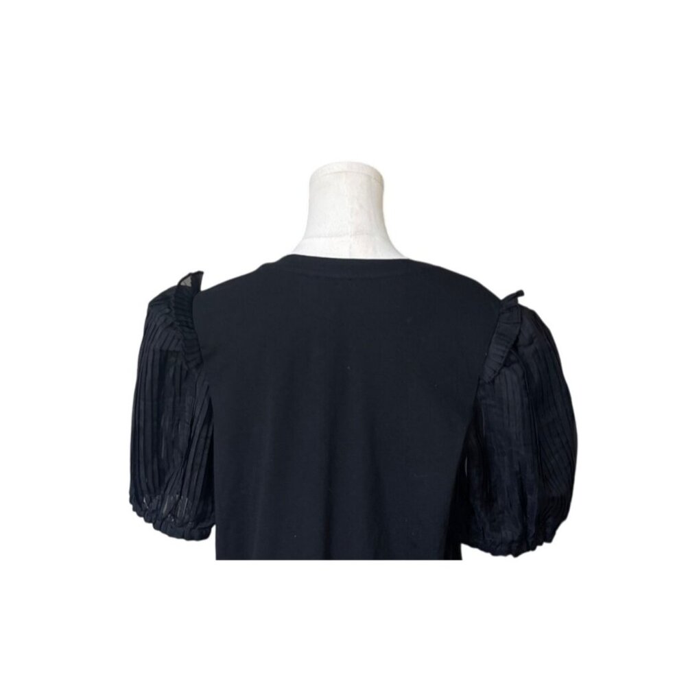 Express Womens Puff Sleeve Peasant Top Size L NWT Cotton Cottagecore Lagenlook - Picture 5 of 11